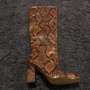 Zara snakeskin boots